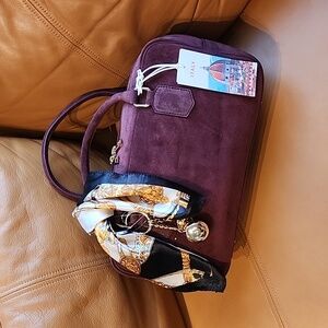 Elegant Purple Suede Women's Bag